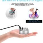 Halloween Christmas Atmosphere Lighting Decoration Supplies 12LED Silver Alloy -door Sensor- Fish Tank Atomizer-16mm British Plug Atomizer Humidifier-water Blocking Cover Smoke Detector Fountain Pond - Image 2