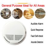 Smoke Alarm Detector Fire Gas Alarm Detector With Battery Photoelectric Sensor Alert Warning - Image 5