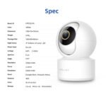 IMILAB C21 2.5K Surveillance Camera Vedio Wifi IP Smart Indoor Home Security Baby Monitor 360view Starlight Night Vision Cam - Image 4
