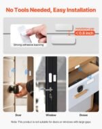 Door Chime, DC 12V, Wireless Door Open Contact Sensor Alarm Chime With 656 Ft Range, 58 Chimes & 5 Adjustable Volume, Doors Ringer Alert For Business, Store, Home, Office When Entering - Image 8