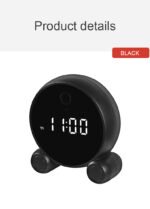 Wifi Alarm Clock Camera HD 1080P Night Vision Motion Detection Portable Home Security Surveillance Wifi Clock IP Camera - Image 2